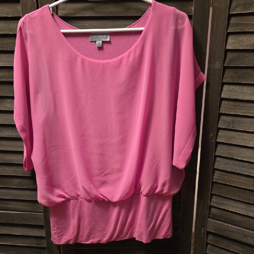 Joseph A Vibrant Pink Blouse